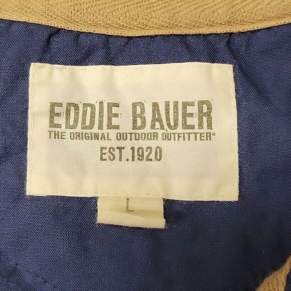 EDDIE BAUER OUTDOOR OUTFITTER MENS 1/4 2 BUTTON TOP TEE SIZE MEDIUM - Picture 3 of 6